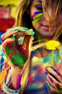 mujer-flor-pintura-colores